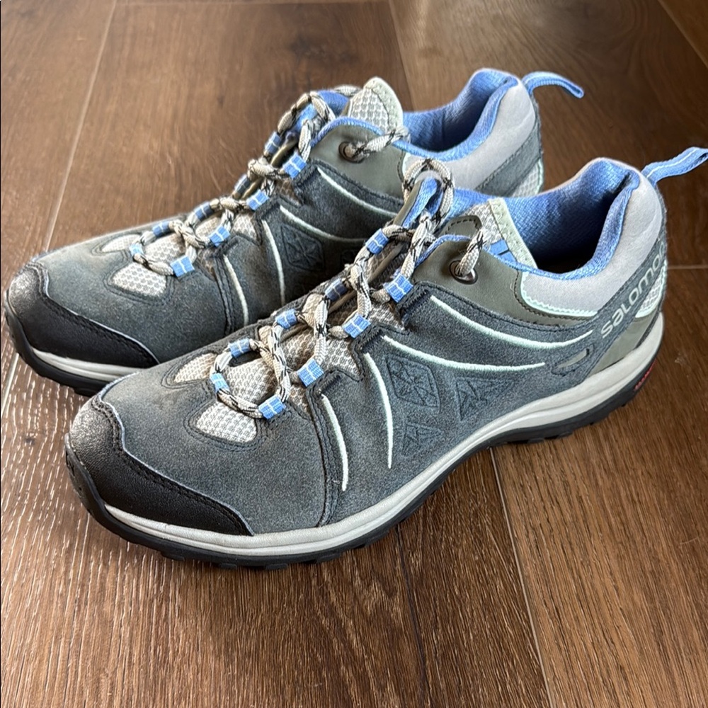 Salomon Women's Gray and Blue Trail Shoes